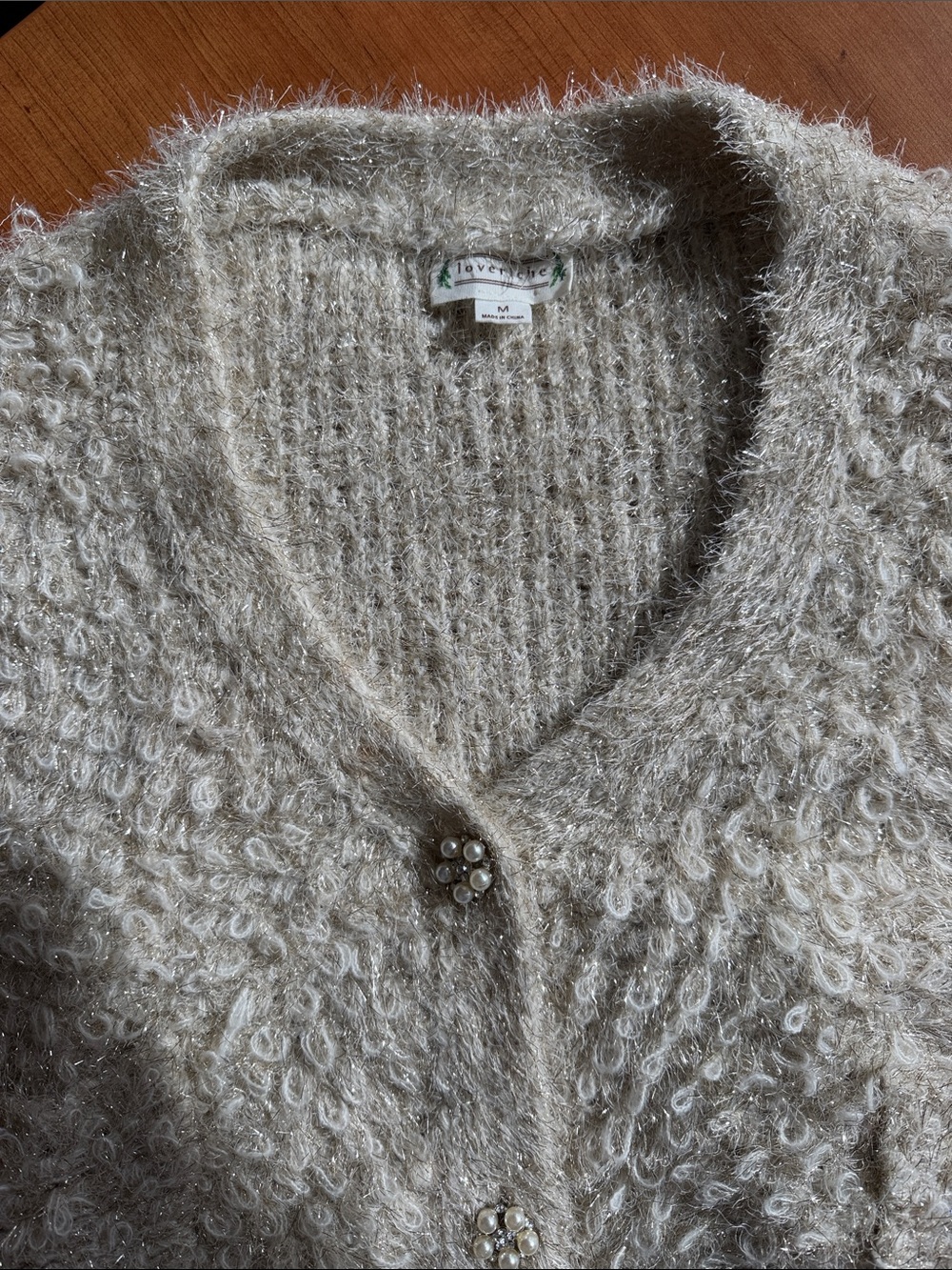 Love Riche Glitter Textured Cardigan - Picture 2 of 5